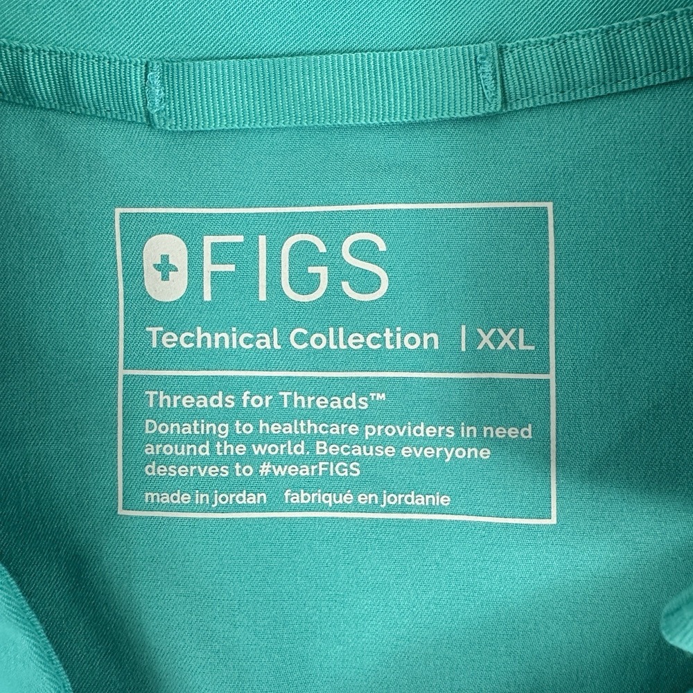 FIGS Oasis Inala Slim Scrub Top Stretch Pockets Women XXL Retired Color Nurse - Picture 3 of 7